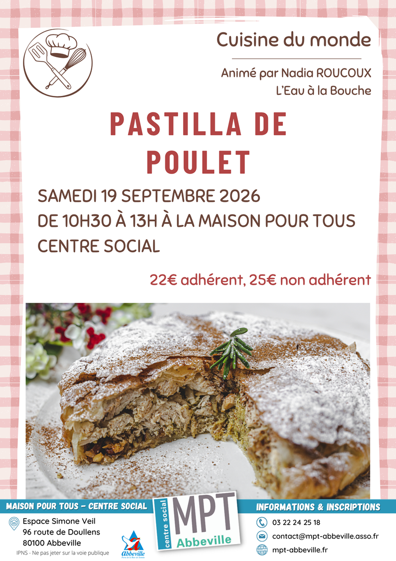 Cuisine du monde : pastilla de poulet