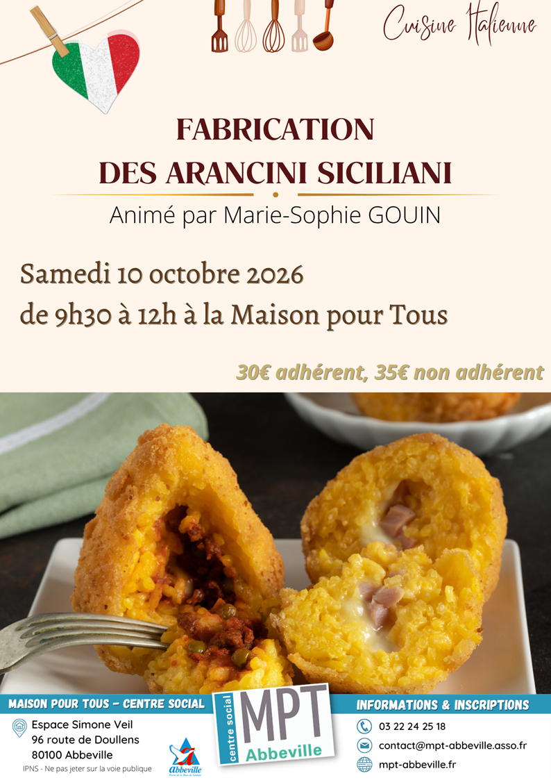 Cuisine italienne : fabrication des arancini siciliani