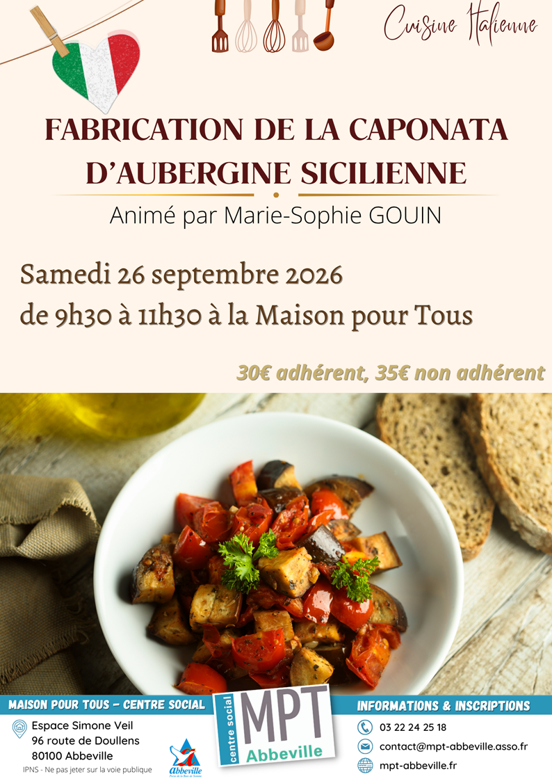 Cuisine italienne : fabrication de la caponata d'aubergine sicilienne