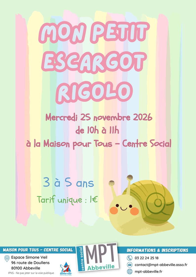 Mon petit escargot rigolo