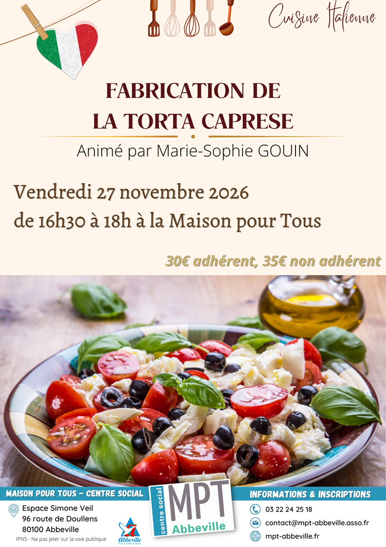 Cuisine italienne : fabrication de la torta caprese